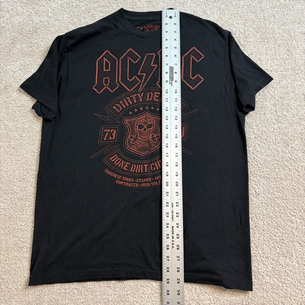 Liquid Blue AC/DC Dirty Deeds  Men T-Shirt Large Concert Tour‎ Rock Graphic Tee - Picture 6 of 8